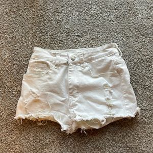 White jean shorts, xs, from shein